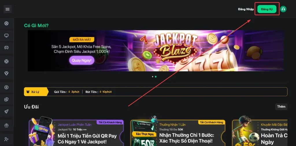Vào đường link lựa chọn mục đăng ký V9BET